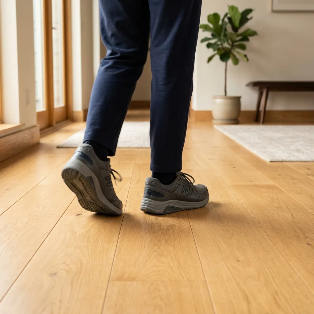 Idosa realizando caminhada para prevenção de osteoporose e fortalecimento ósseo